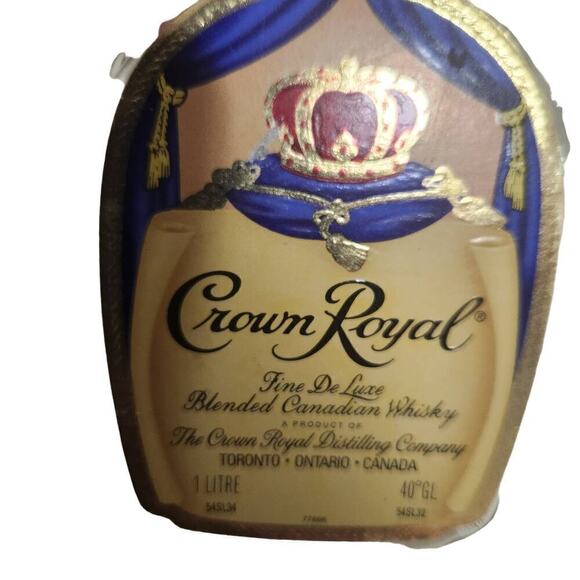 EMPTY Bottle 750ml Crown Royal Whiskey Cleaned 1 LiterCraft Project Upcycle - Picture 2 of 6